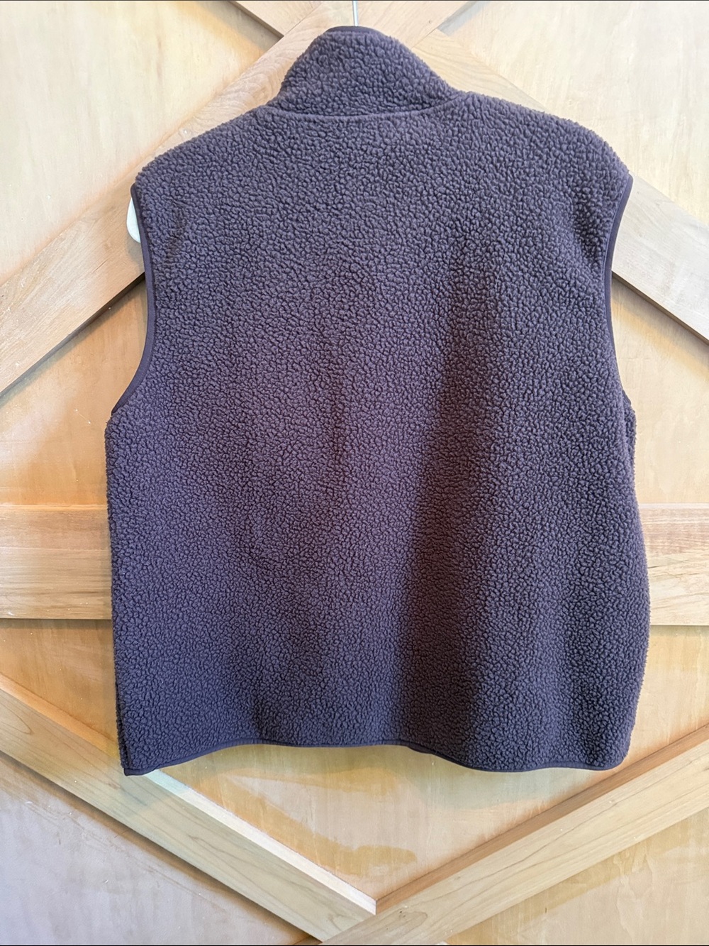 Amazon Women’s Brown Sherpa Fleece Vest - Picture 3 of 3